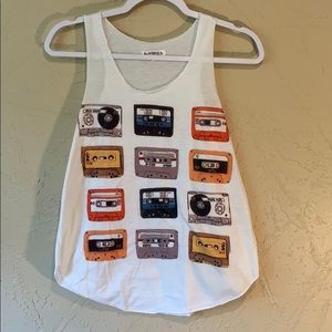Mixtape White Tank Top